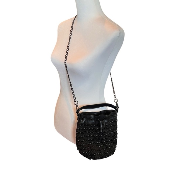 Tory Burch Willa Beaded Crochet Mini Bucket Bag - Picture 8 of 8